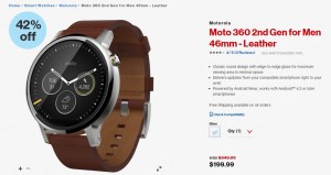 ساعة Motorola Moto 360 بسعر 200 دولار فقط .