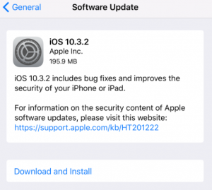 آبل ترسل تحديث iOS 10.3.2 لسد الثغرات الأمنية